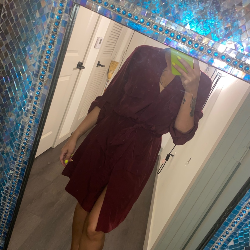 Express button up dress